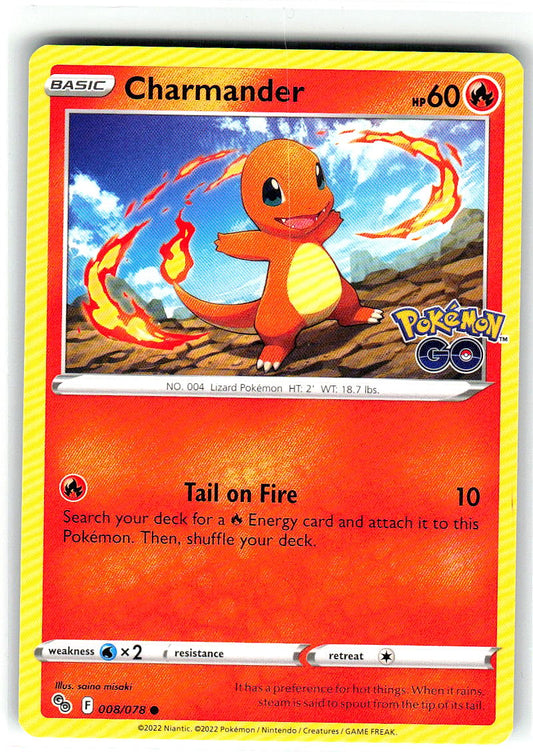 Charmander 008/078 Common Pokemon GO Pokemon Near Mint