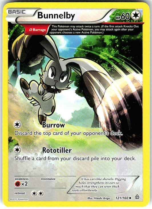 Bunnelby 121/160 Uncommon Primal Clash Pokemon Near Mint