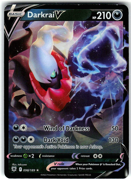 Darkrai V 098/189 Holo Ultra Rare Astral Radiance Pokemon Lightly Played