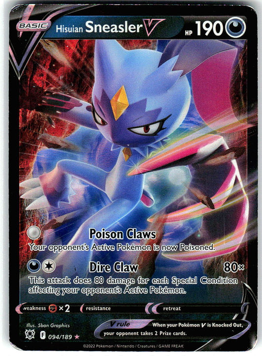 Hisuian Sneasler V 094/189 Holo Ultra Rare Astral Radiance Pokemon Near Mint