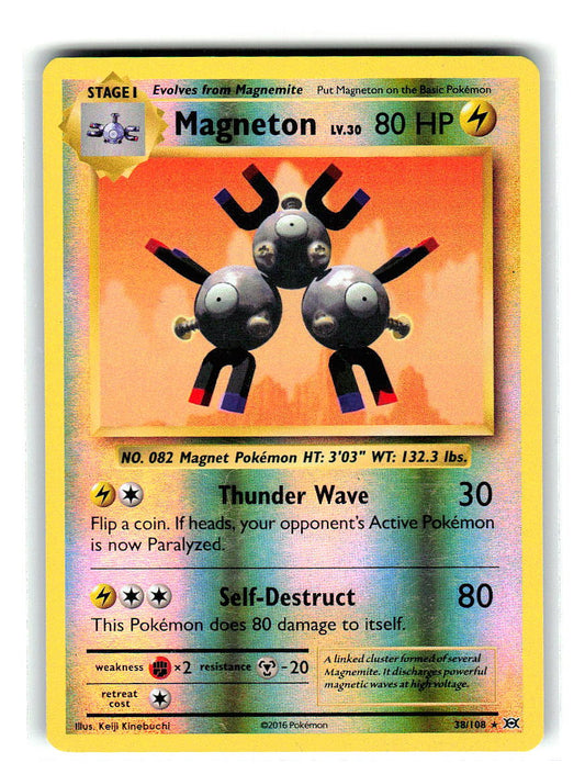 Magneton 38/108 Rare Evolutions Pokemon Reverse Holo Moderately Played