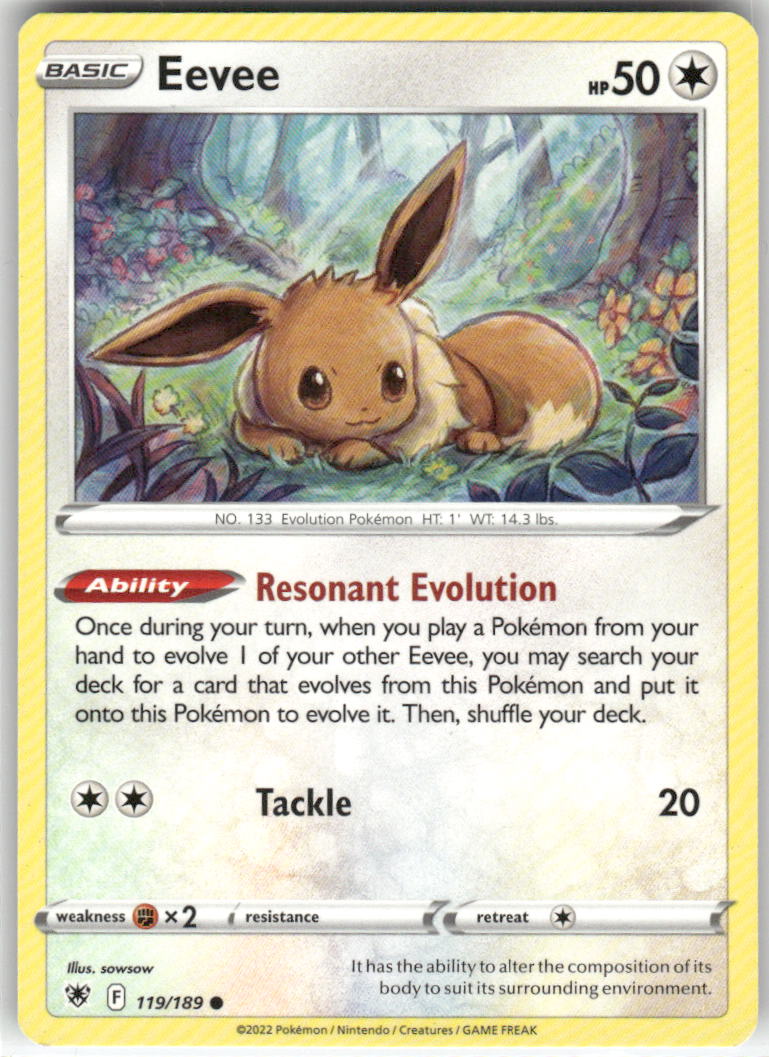 Eevee 119/189 Common Astral Radiance Pokemon Near Mint