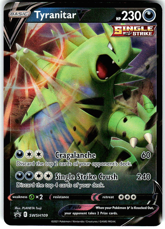 Tyranitar V SWSH109 Holo Promo Sword & Shield Promo Pokemon Near Mint