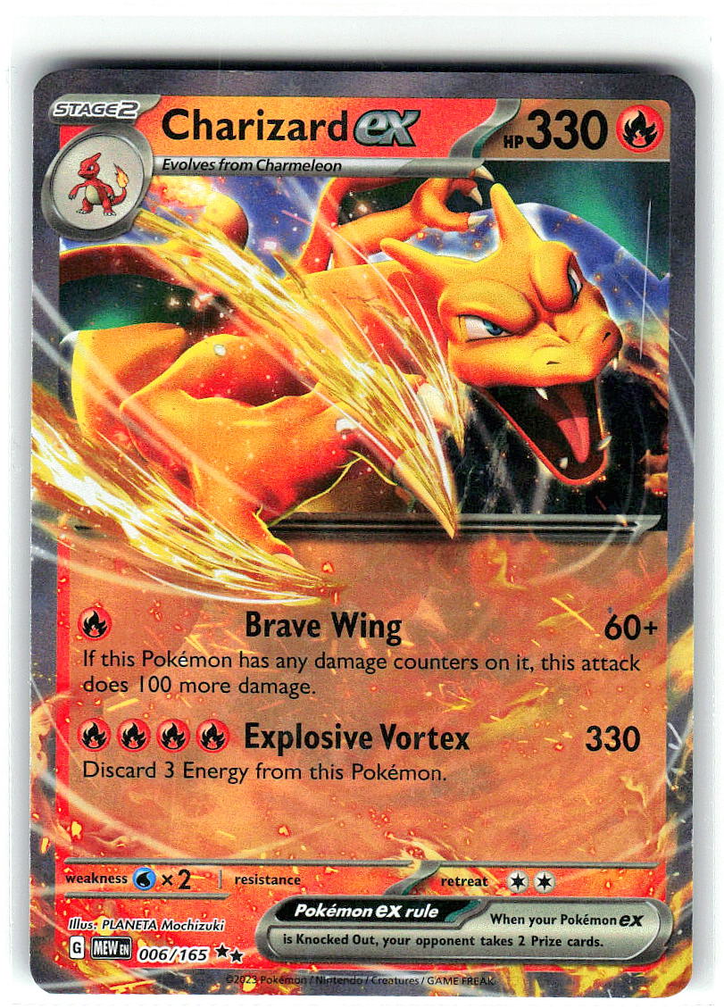 Charizard ex 006/165 Double Rare 151 Pokemon Holo Near Mint