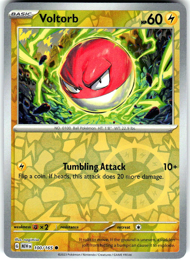 Voltorb 100/165 Common Professor Program Promos Pokemon Reverse Holo Near Mint