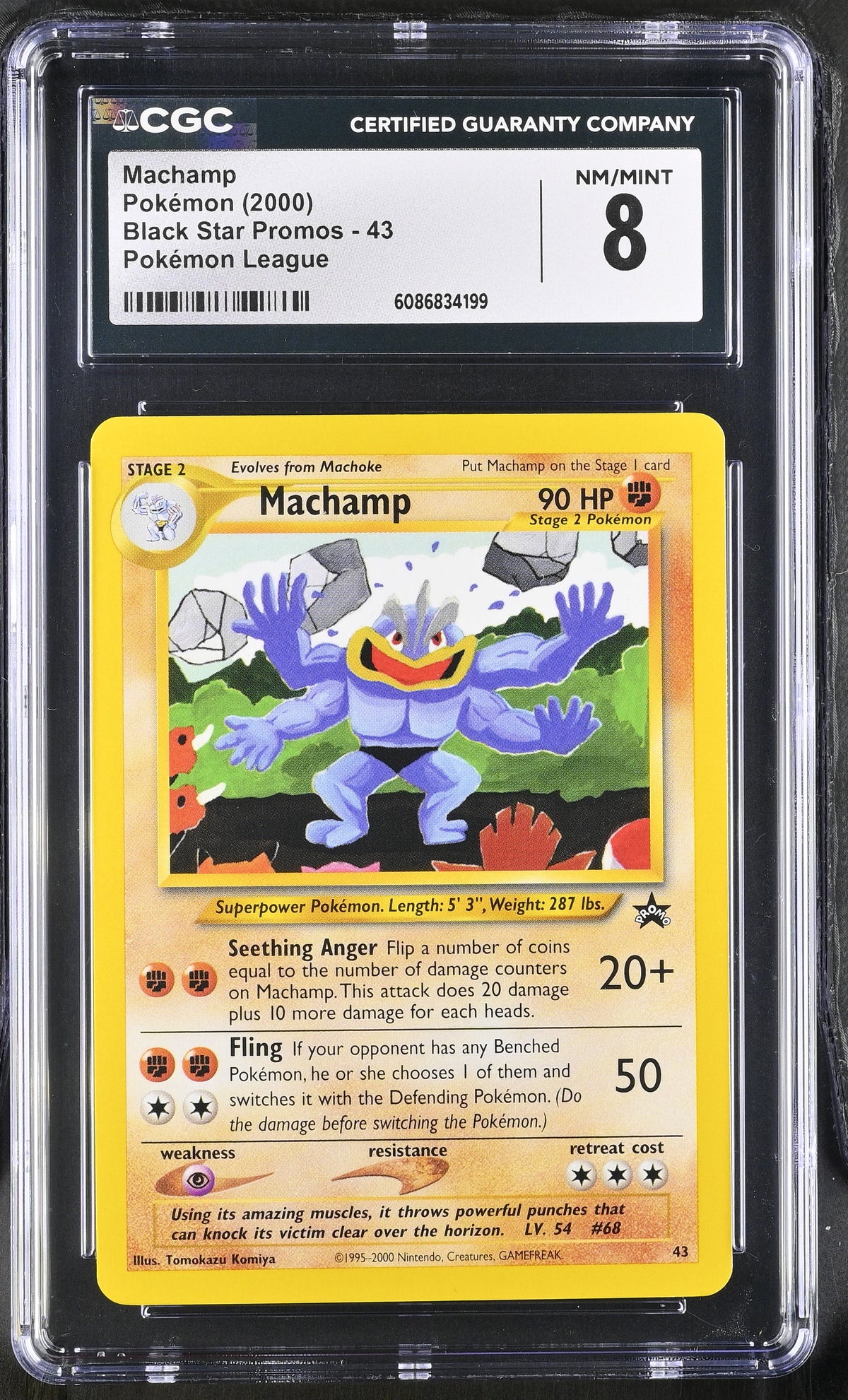 Machamp 43 Pokemon League Black Star Promos Pokemon CGC 8 Nm/Mint
