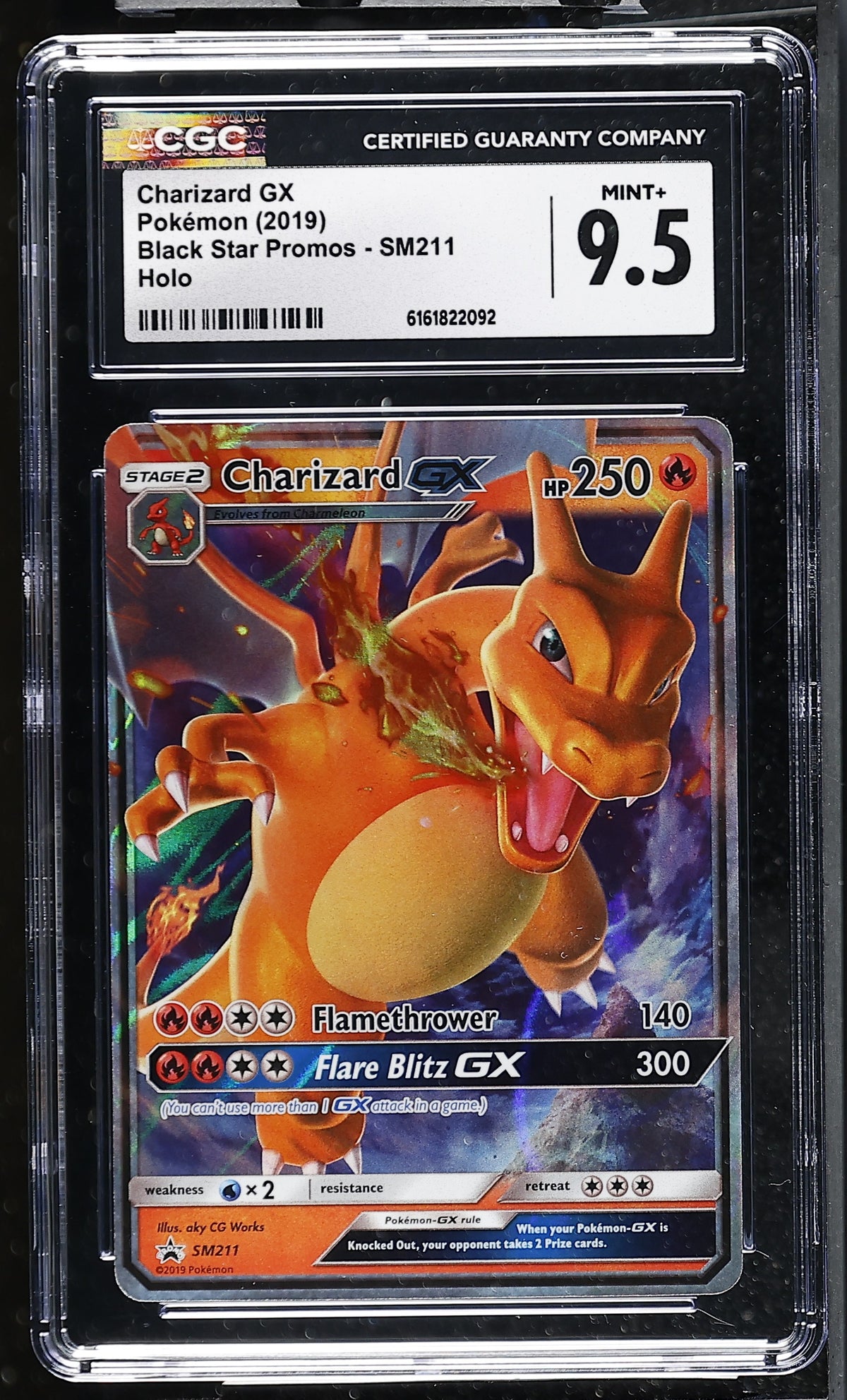 Charizard Gx SM211 Holo Black Star Promos Pokemon CGC 9.5 Mint+