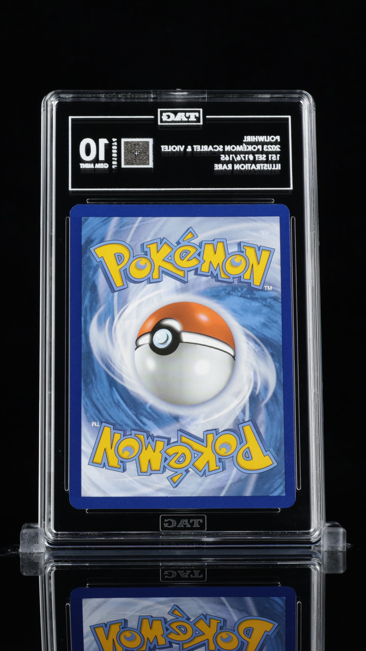 Poliwhirl 176/165 Illustration Rare 151 Pokemon TAG 10 Gem Mint