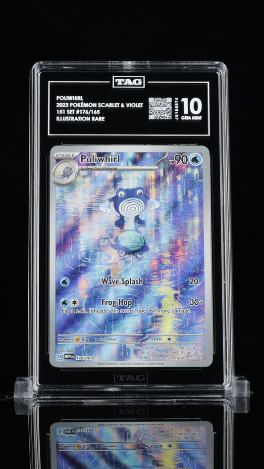 Poliwhirl 176/165 Illustration Rare 151 Pokemon TAG 10 Gem Mint