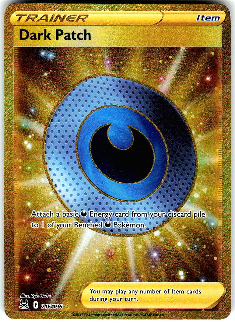 Dark Patch 216/196 Secret Rare Lost Origin Pokemon Holo Damaged