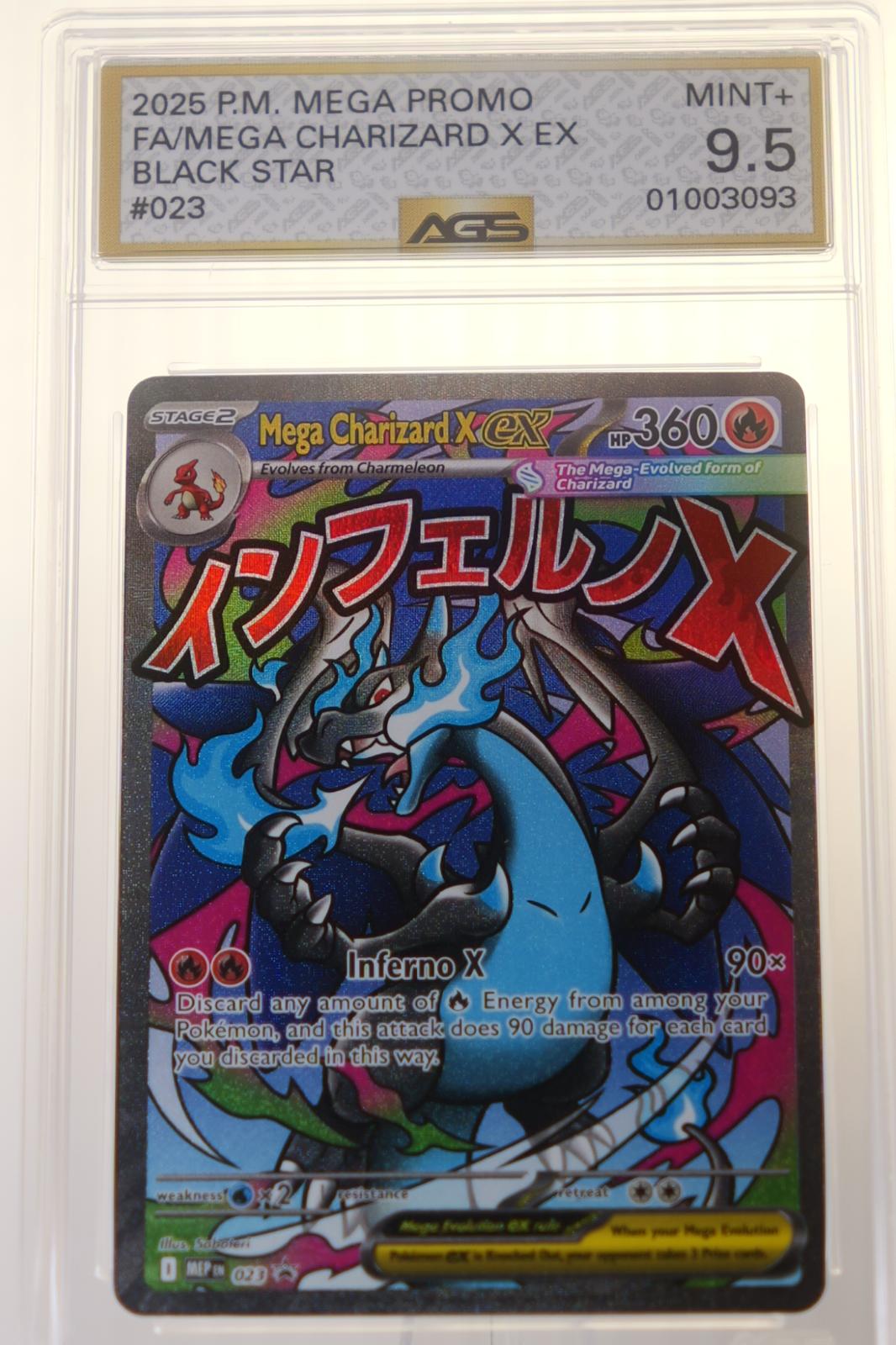 AGS 9.5 - Mega Charizard X ex 023 Holo Promo Mega Evolution Promo Pokemon