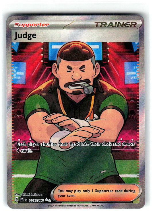 Judge 228/091 Ultra Rare Paldean Fates Pokemon Holo Near Mint