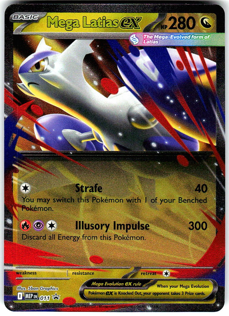 Mega Latias ex 011 Holo Promo Mega Evolution Promo Pokemon Lightly Played