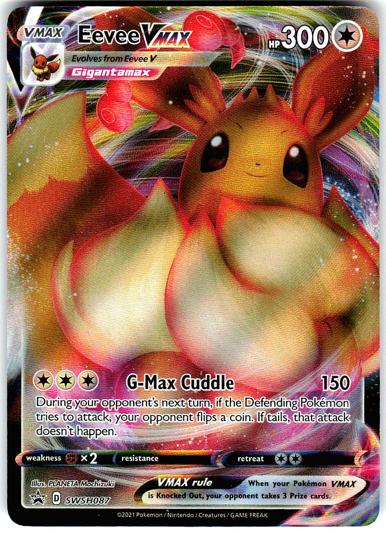 Eevee VMAX SWSH087 Holo Promo Sword & Shield Promo Pokemon Moderately Played