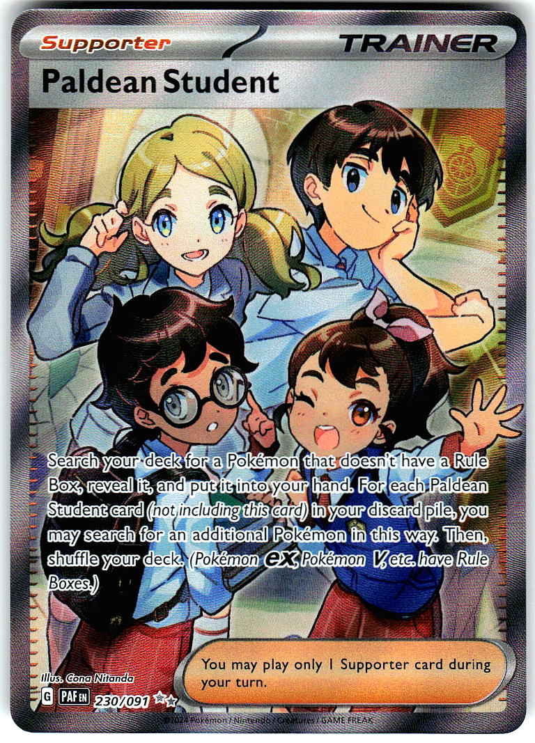 Paldean Student 230/091 Double Rare Paldean Fates Pokemon Holo Near Mint