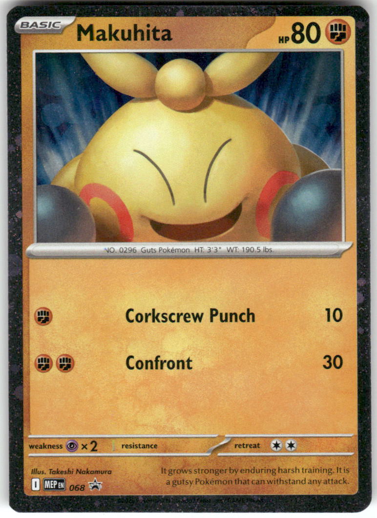 Makuhita (Cosmos Holo) 068 Promo ME: Mega Evolution Promo Pokemon Near Mint