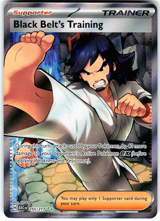 Black Belt's Training 255/217 Double Rare Ascended Heroes Pokemon Holo Near Mint