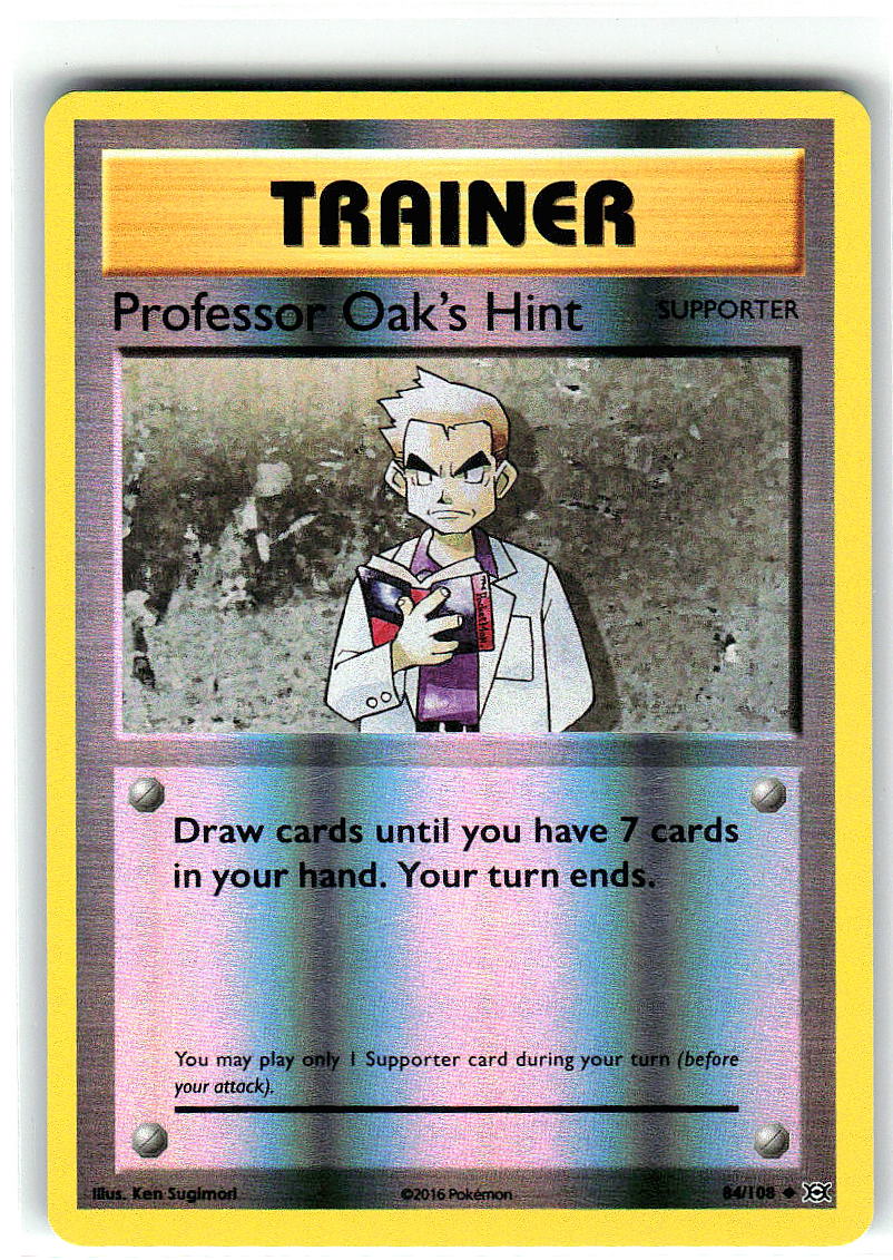Professor Oak's Hint 84/108 Uncommon Evolutions Pokemon Near Mint