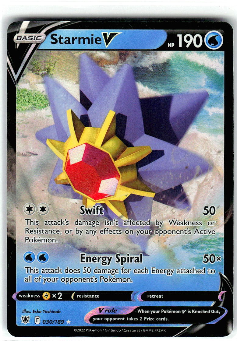 Starmie V 030/189 Holo Ultra Rare Astral Radiance Pokemon Near Mint