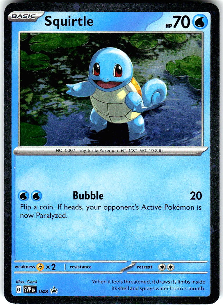 Squirtle (Cosmos Holo) 048 Promo Scarlet & Violet Promo Pokemon Lightly Played