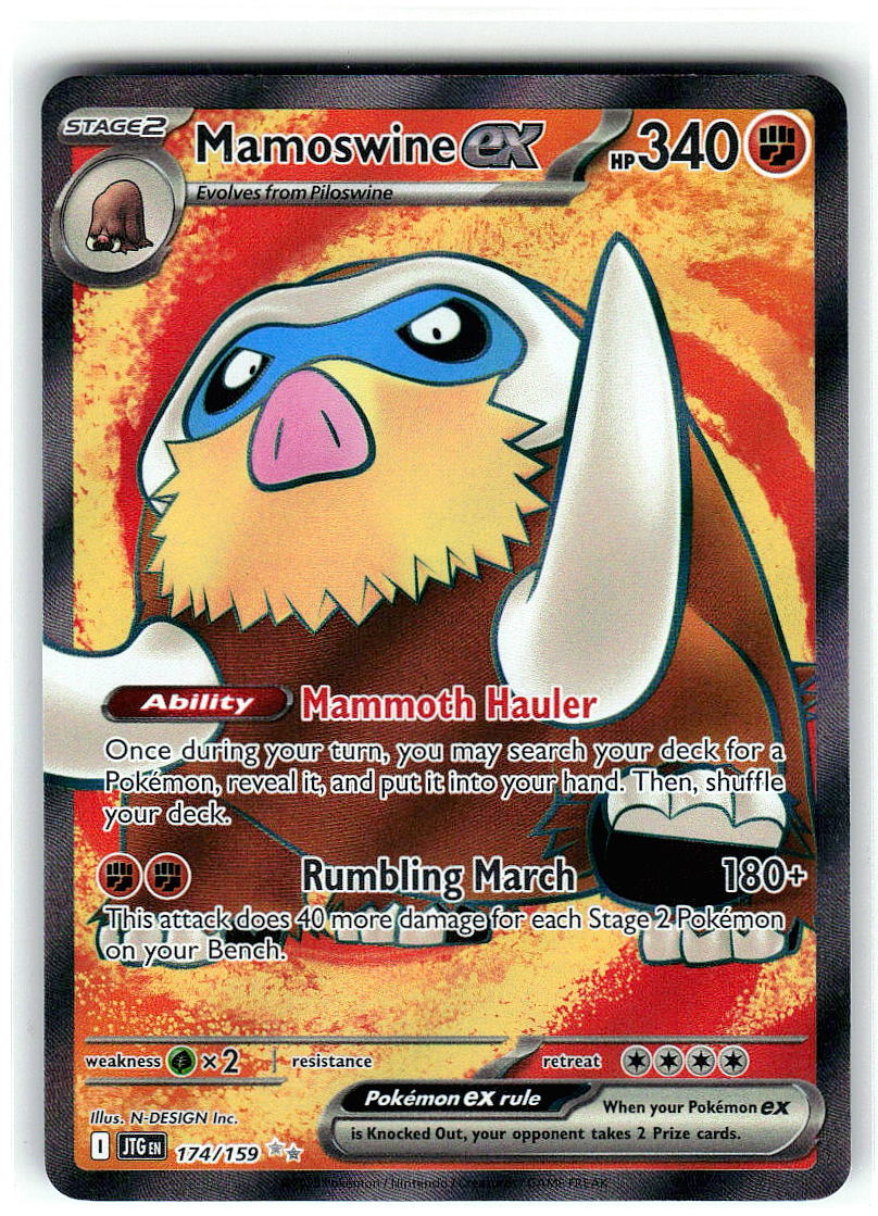 Mamoswine ex 174/159 Double Rare Journey Together Pokemon Holo Near Mint