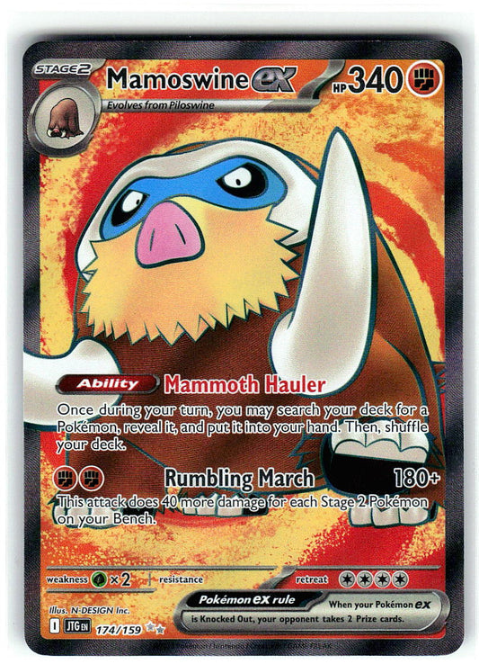 Mamoswine ex 174/159 Double Rare Journey Together Pokemon Holo Near Mint