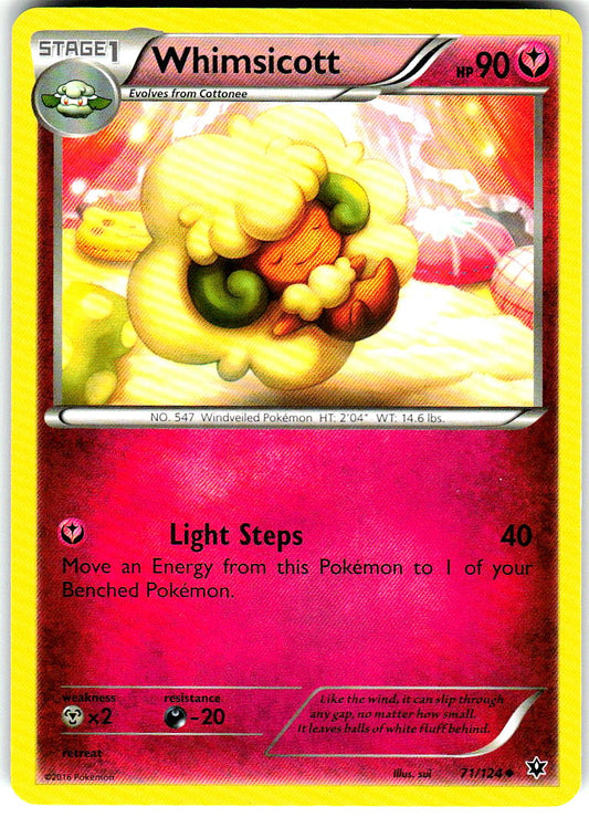 Whimsicott 71/124 Uncommon Fates Collide Pokemon Lightly Played