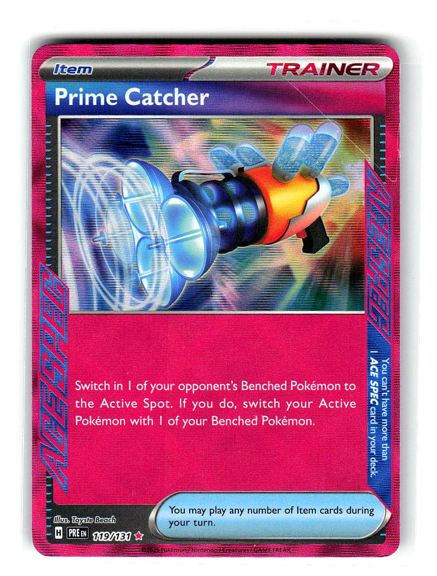 Prime Catcher 119/131 Holo ACE SPEC Prismatic Evolutions Pokemon Near Mint