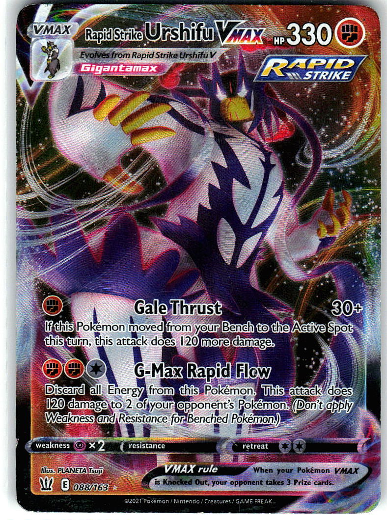 Rapid Strike Urshifu VMAX 088/163 Holo Ultra Rare Battle Styles Pokemon HP
