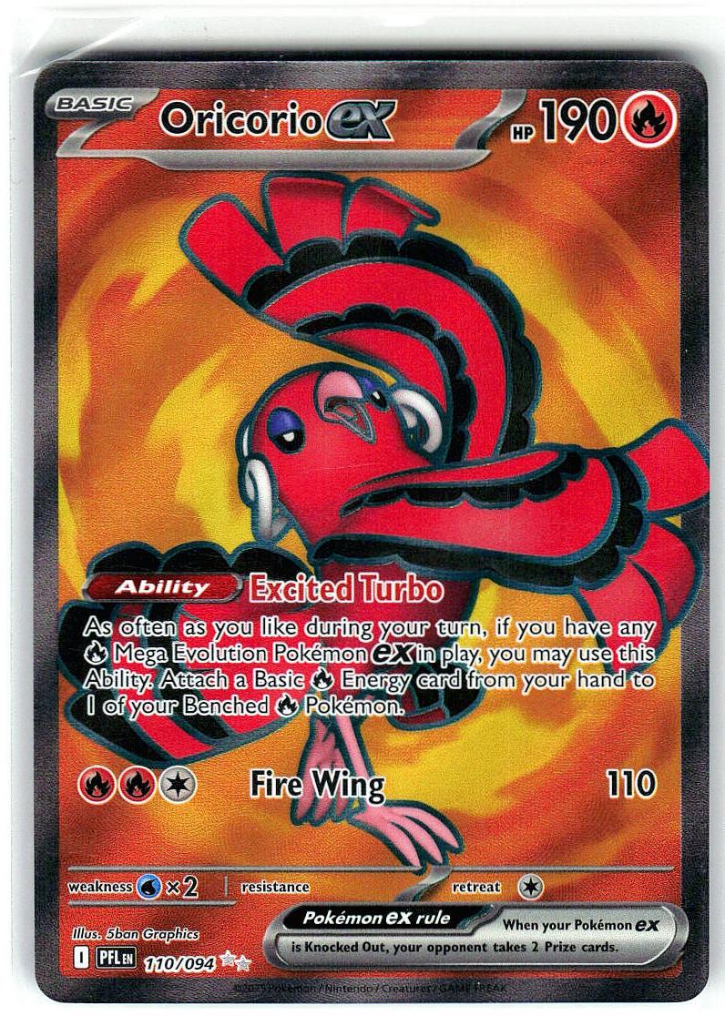 Oricorio ex 110/094 Double Rare Phantasmal Flames Pokemon Holo Near Mint