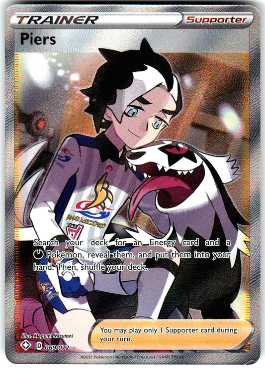 Piers 069/072 Ultra Rare Shining Fates Pokemon Holo Near Mint