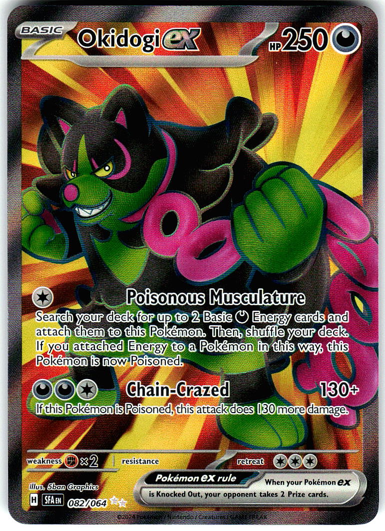 Okidogi ex 082/064 Double Rare Shrouded Fable Pokemon Holo Near Mint