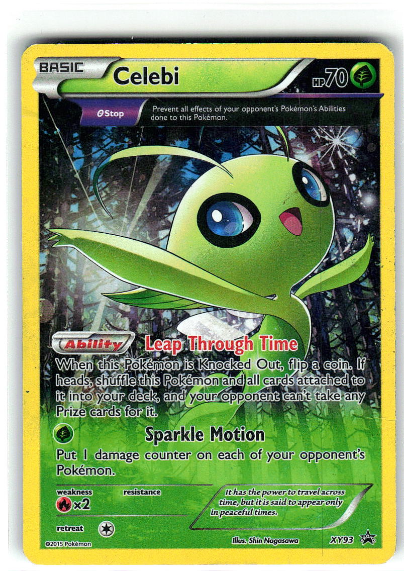 Celebi (Cosmos Holo) XY93 Promo XY Promo Pokemon Heavily Played