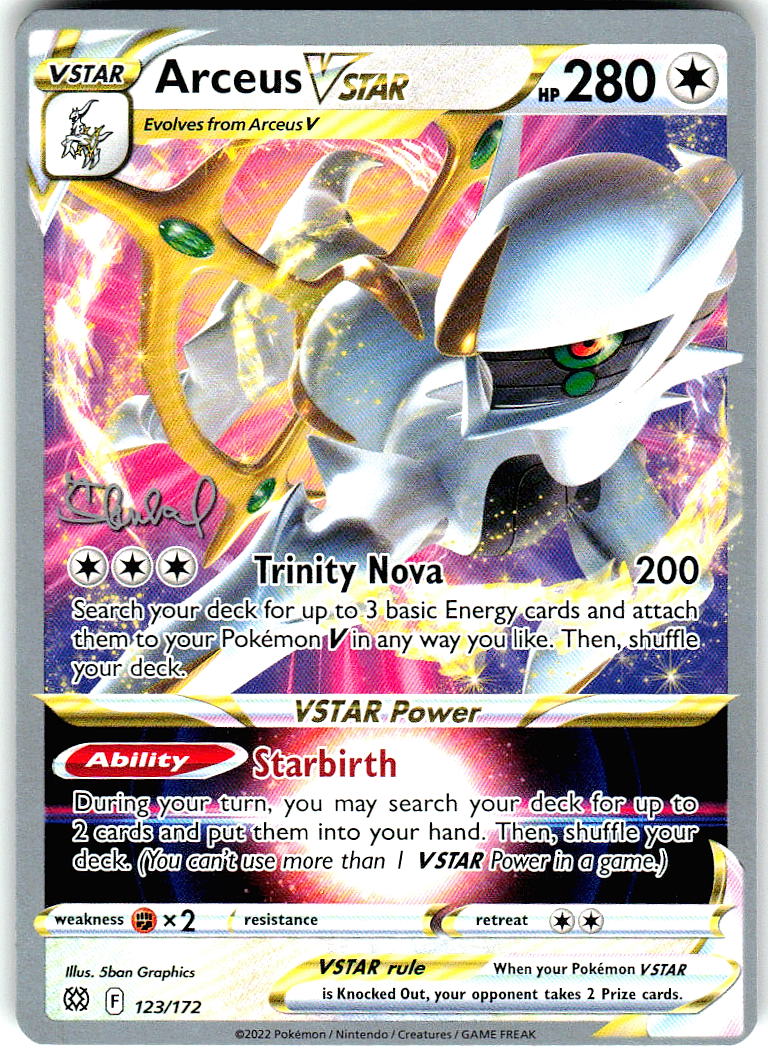 Arceus VSTAR 123/172 Holo Ultra Rare Brilliant Stars Pokemon Lightly Played