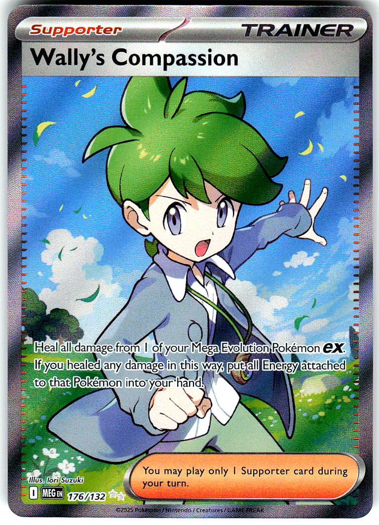 Wally's Compassion 176/132 Double Rare Mega Evolution Pokemon Holo Near Mint