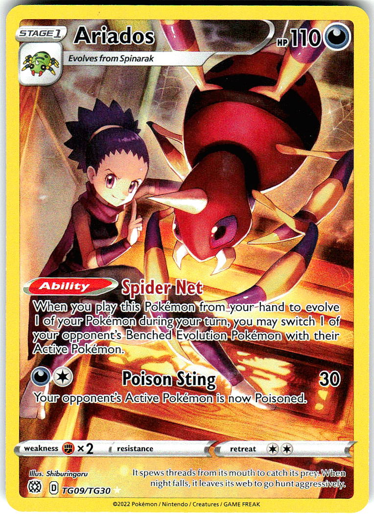 Ariados TG09/TG30 Holo Brilliant Stars Trainer Gallery Pokemon LP