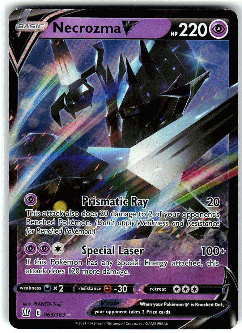Necrozma V 063/163 Holo Ultra Rare Battle Styles Pokemon Near Mint