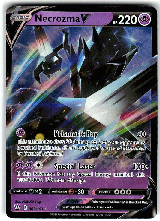 Necrozma V 063/163 Holo Ultra Rare Battle Styles Pokemon Near Mint