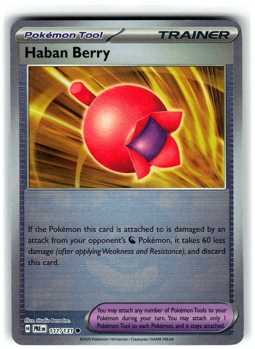 Haban Berry (Poke Ball Pattern) 111/131 Holo Prismatic Evolutions Pokemon NM