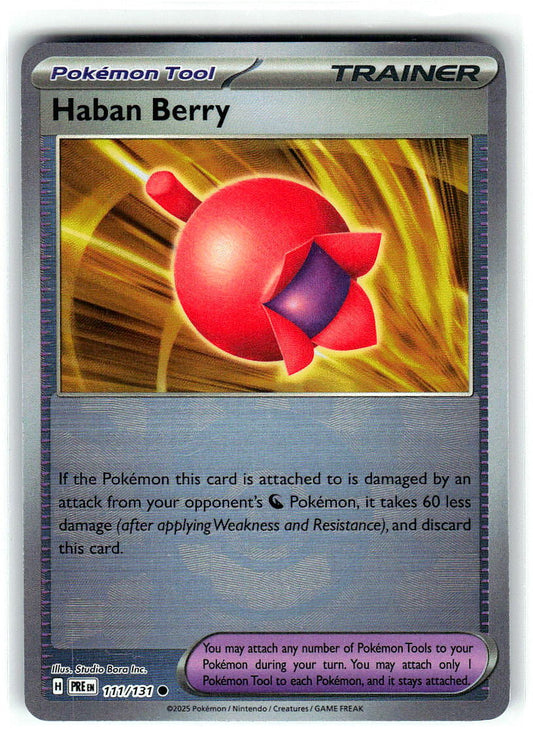 Haban Berry (Poke Ball Pattern) 111/131 Holo Prismatic Evolutions Pokemon NM
