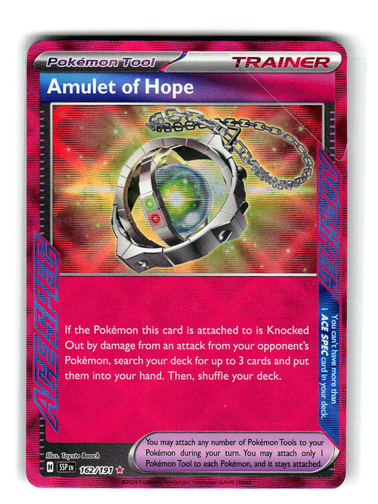 Amulet of Hope 162/191 ACE SPEC Surging Sparks Pokemon Holo Near Mint