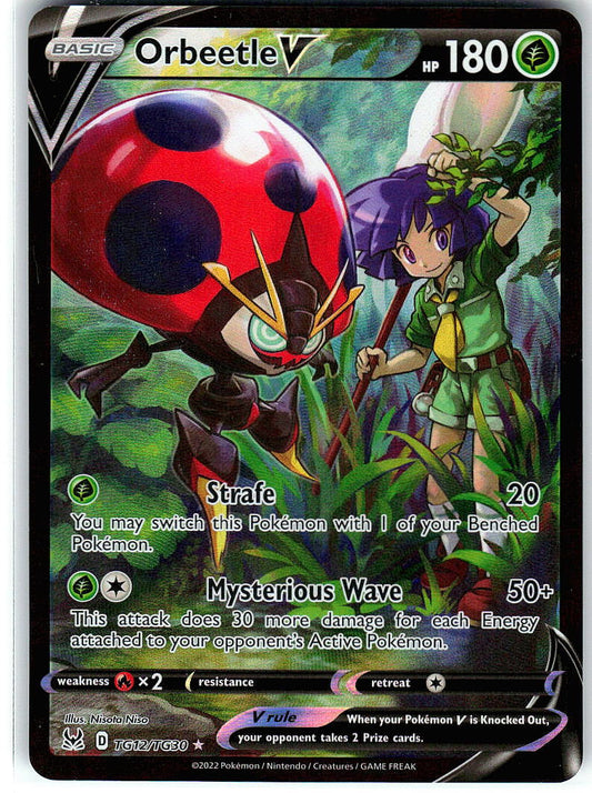 Orbeetle V TG12/TG30 Holo Ultra Rare Lost Origin Trainer Gallery Pokemon NM