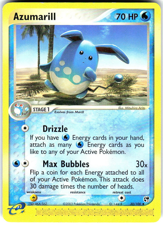 Azumarill 30/100 Uncommon Sandstorm Pokemon Lightly Played