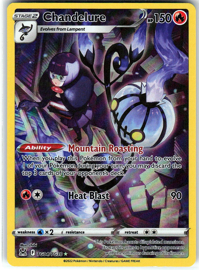 Chandelure TG04/TG30 Holo Lost Origin Trainer Gallery Pokemon NM