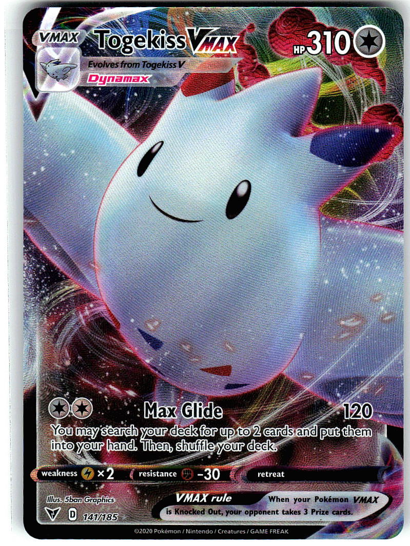 Togekiss VMAX 141/185 Holo Ultra Rare Vivid Voltage Pokemon Near Mint