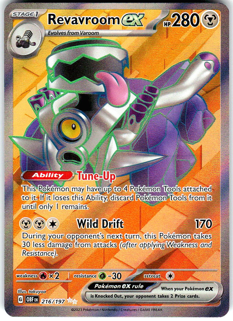 Revavroom ex 216/197 Double Rare Obsidian Flames Pokemon Holo Near Mint