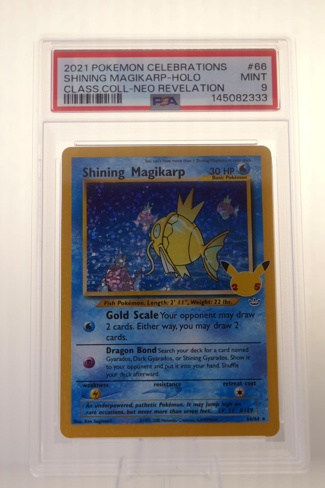 Shining Magikarp Holo 66 Celebrations Classic Collection Pokemon PSA 9 Mint